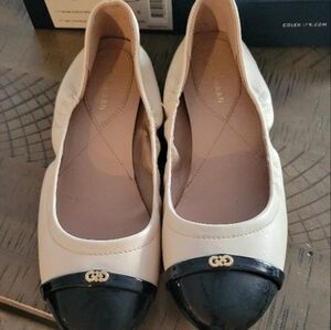 Cole Haan Black and White Flats